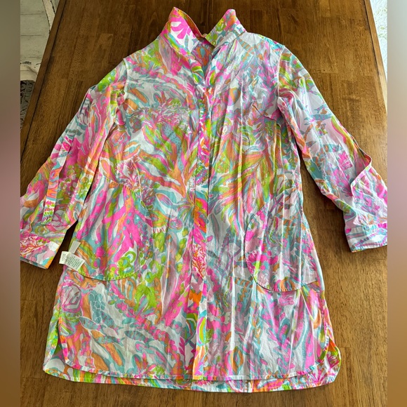 Lilly Pulitzer Jupiter Island Tunic SZ M Scuba To Cuba - Picture 16 of 16